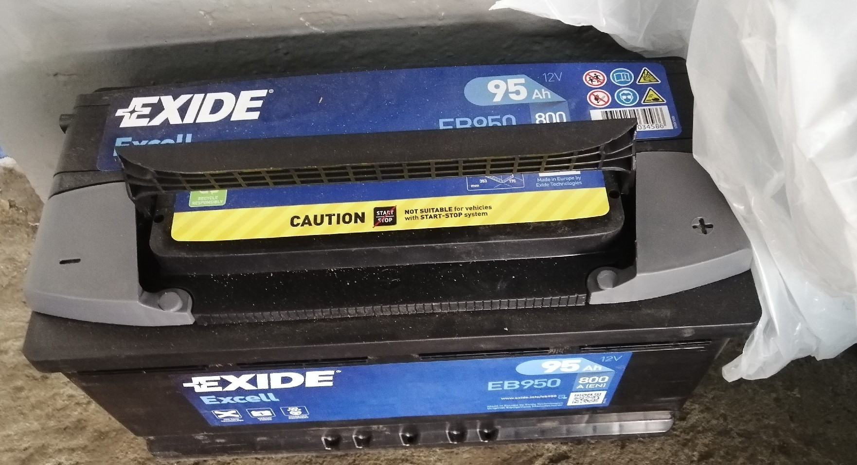 Новый аккумулятор Exide