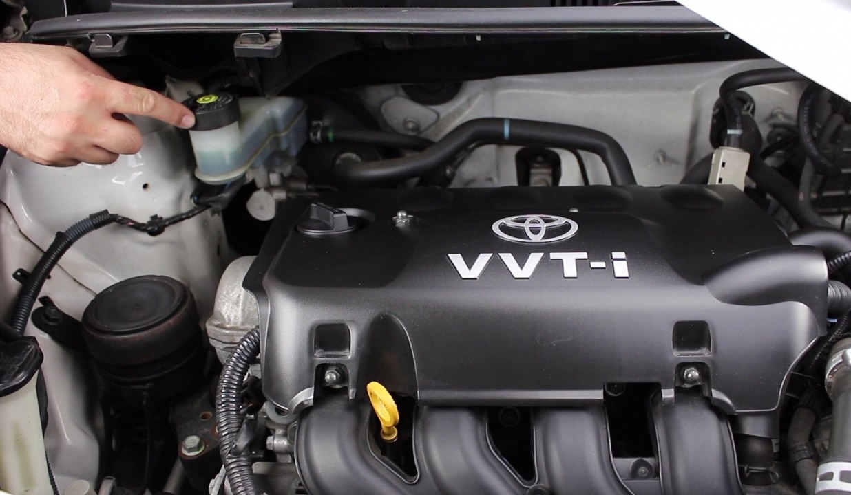 Расположение бачка с тормозной жидкостью