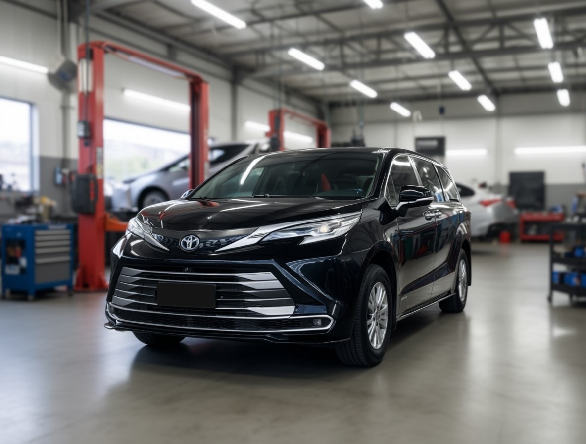 Тойота Сиенна после замены масла в двигателе в автотехцентре