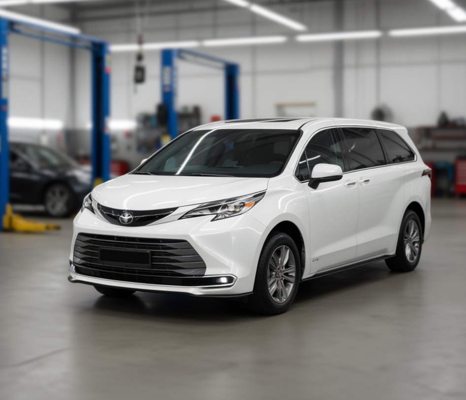 Тойота Сиенна после замены помпы в автотехцентре