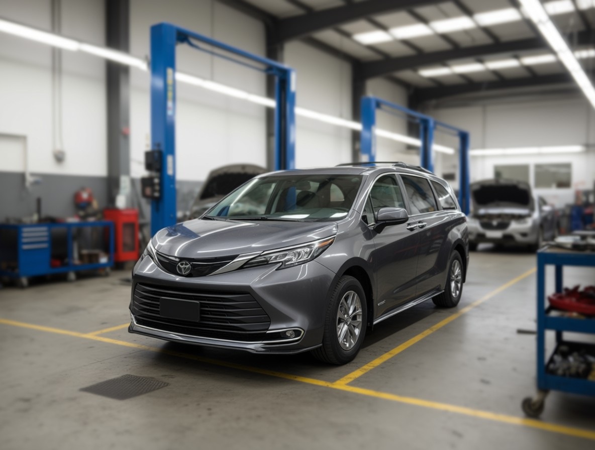 Тойота Сиенна после замены рулевой рейки в автотехцентре