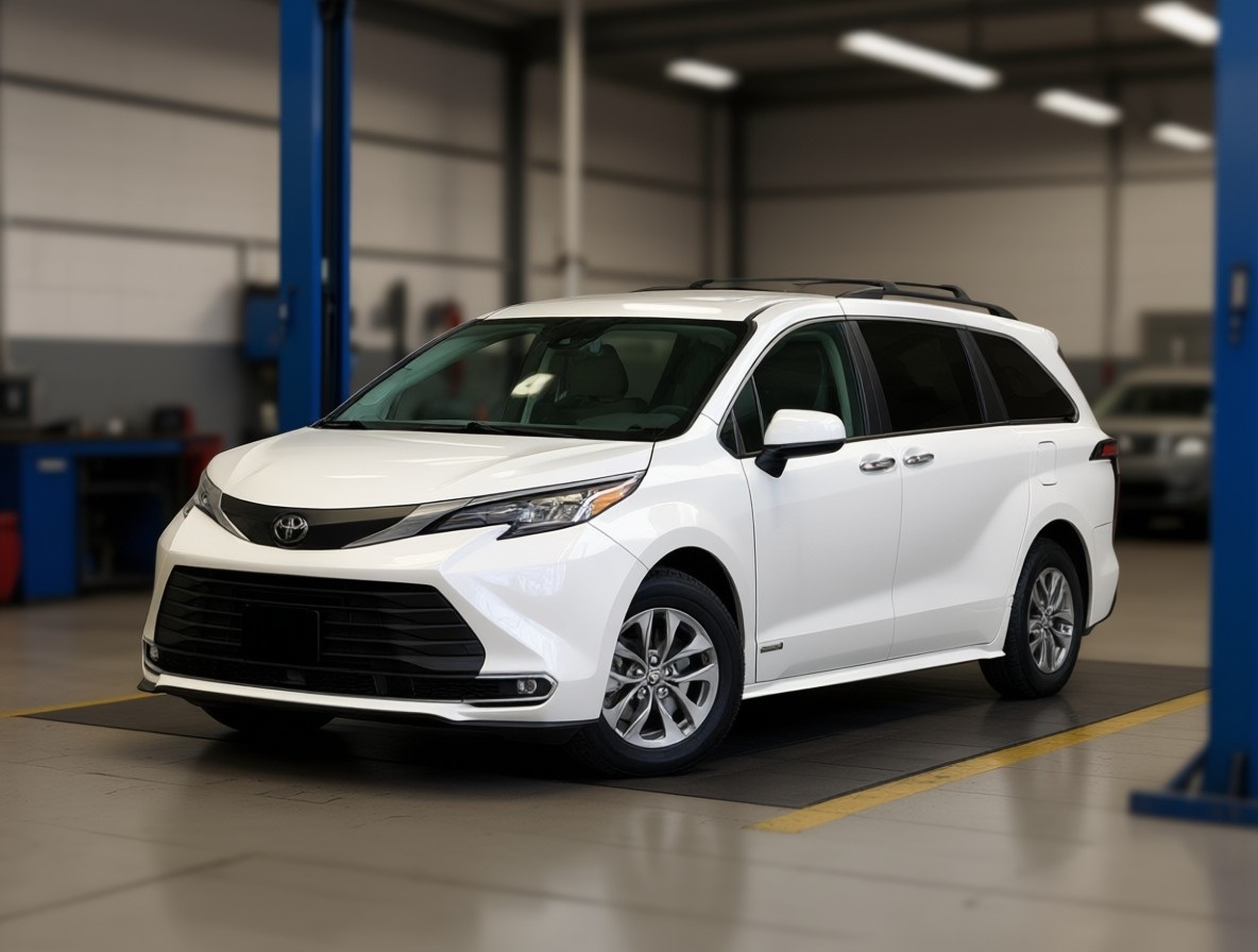 Тойота Сиенна после замены сайлентблоков подрамника в автотехцентре