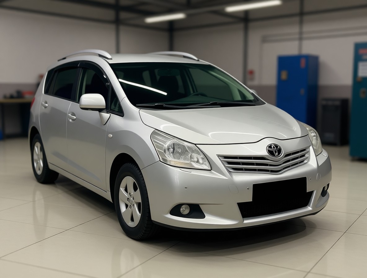 Тойота Версо готовится к замене масла в вариаторе в автотехцентре