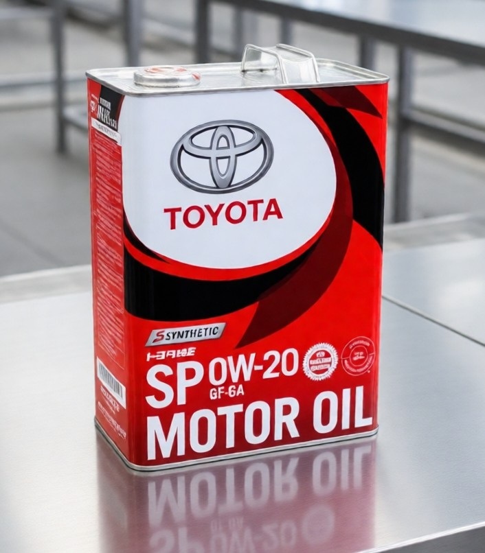 Оригинальное моторное масло готово к заливке