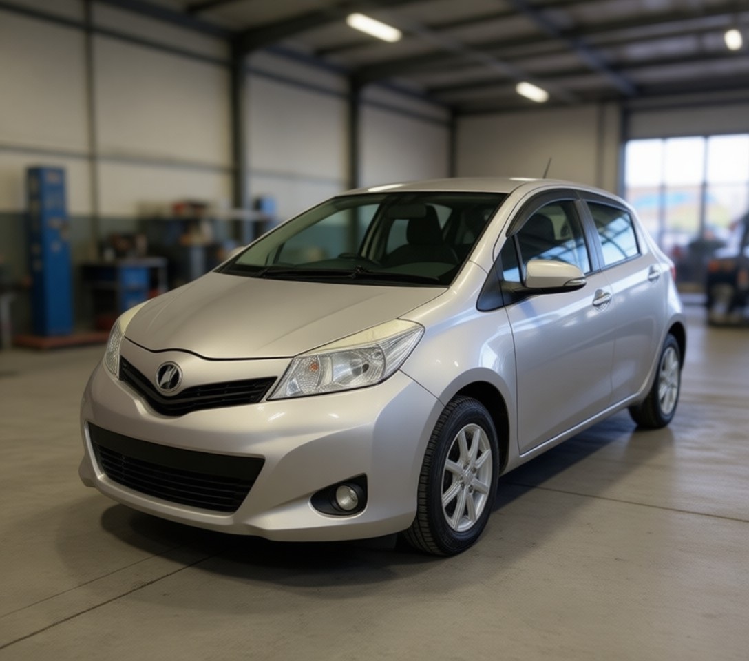 Тойота Витц после замены тормозных дисков в автотехцентре