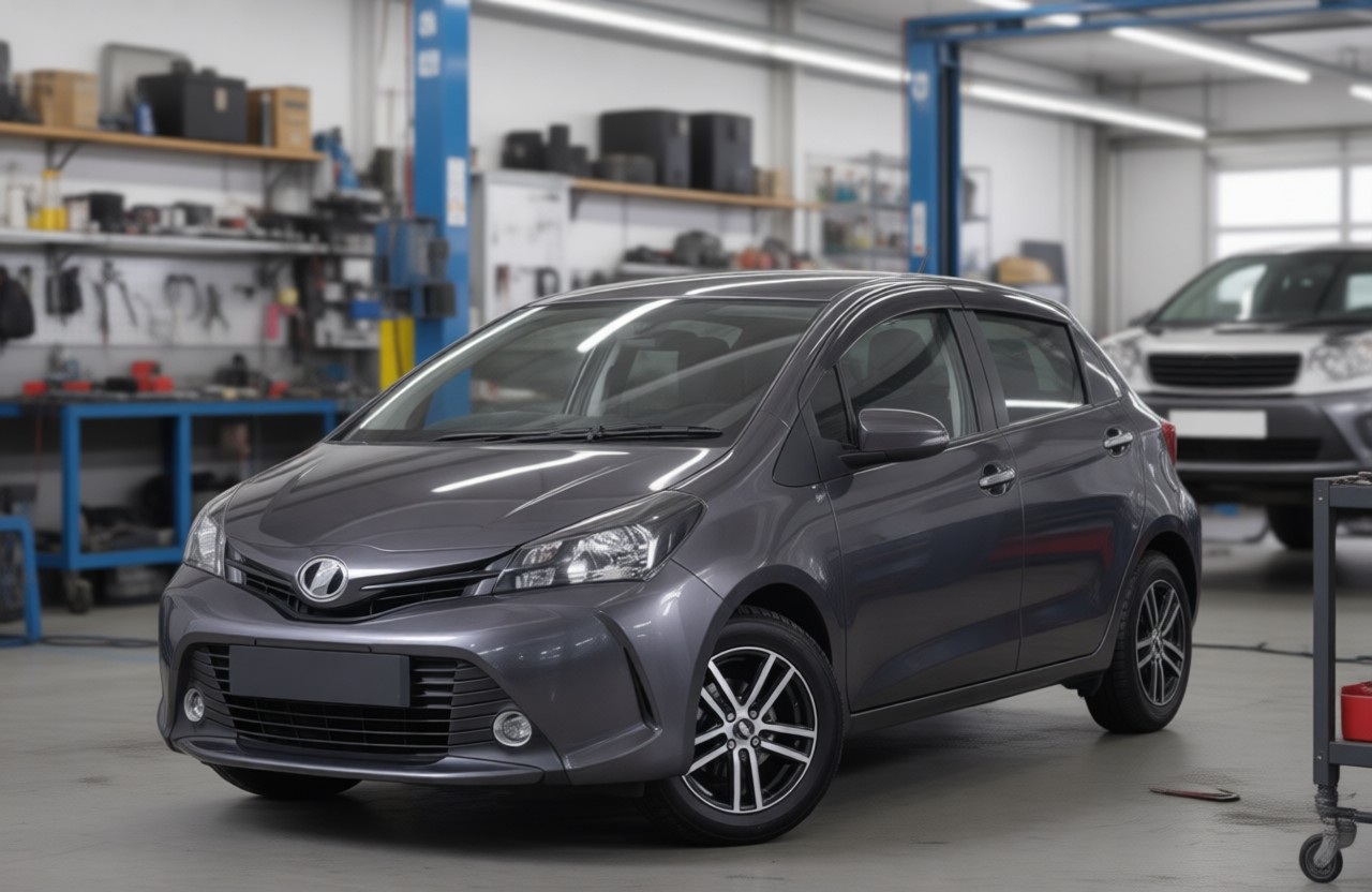 Тойота Витц после замены втулок стабилизатора в автотехцентре